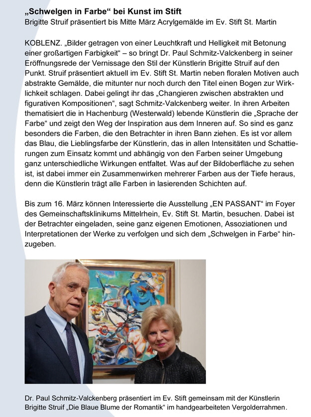 Kunst im Stift Struif Vernissage